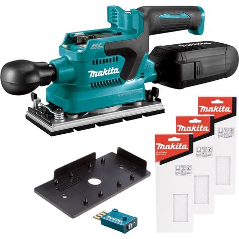 Makita DBO381ZU 18v LXT 1/3 Sheet Brushless Finishing Sander Cordless +30 Sheets (1/5)