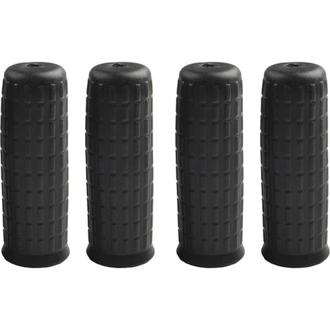 Gummigriffe für Schubkarren, rutschfeste und stoßdämpfende runde Rohre, schwarz, Universal-Griffe (122 x 30 mm), 4 Stück (1/3)
