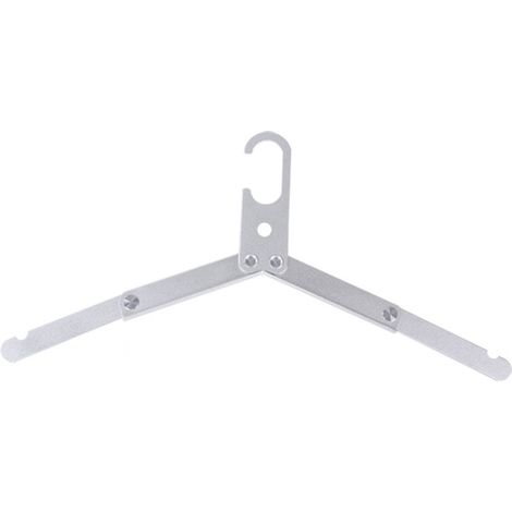Porte-vêtements portable pliable en aluminium léger pour déplacements et rangement maison argenté (1/5)