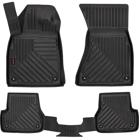Alfombrillas de goma 3D para Audi A6 C7 (sedán, familiar, Avant, 2011-2017) - borde de 5 cm