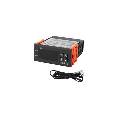 Controlador digital de temperatura, modelo de refrigeración y calefacción, controlador inteligente con sensor 110V-220V