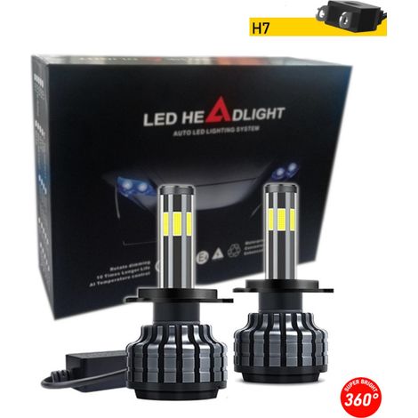 Komplettset 360° COB-LED H7 12V 80W 16000 lm für Scheinwerfer, CANbus fehlerfrei