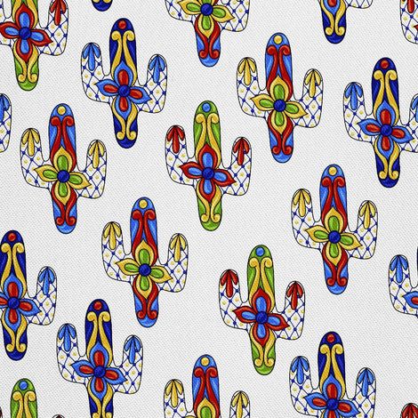 Tissus décoratifs d'extérieur Oxford - motif cactus colorés (1/5)