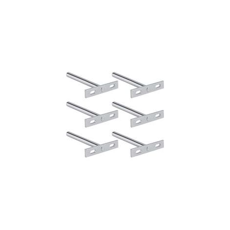 Unsichtbares Wandregal, schwebendes Palettenstangenregal, Stahlhalterung für Büro und Zuhause, 6er-Set (F - vernickelt (3")) - Crezuo