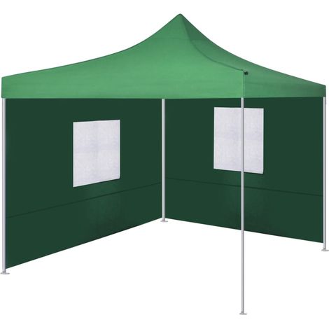 Tente pliable,Chapiteau pliable,Tonnelle de jardin avec 2 parois 3 x 3 m Vert -88123 (1/5)