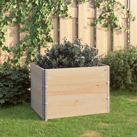vidaXL Arriates de madera maciza de pino 3 unidades 60x80 cm (1/5)