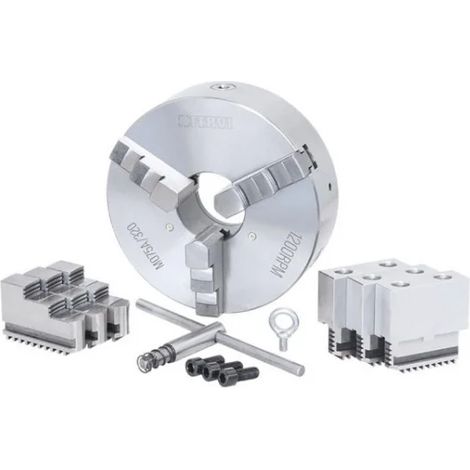 Fervi M075A/320 Mandrino di precisione autocentrante 3+3+3 griffe per tornio (1/3)