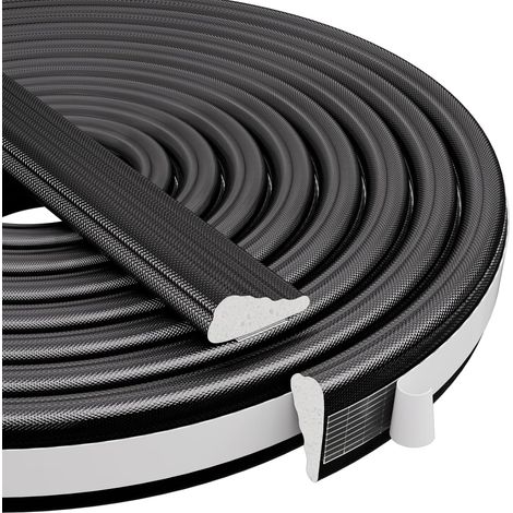 KNEELISA Bande d'étanchéité en mousse en forme de coin de 299,7 cm pour porte d'entrée extérieure, inserts de fenêtre antibruit, bloqueur de lumière pour porte d'entrée, noir (1/5)