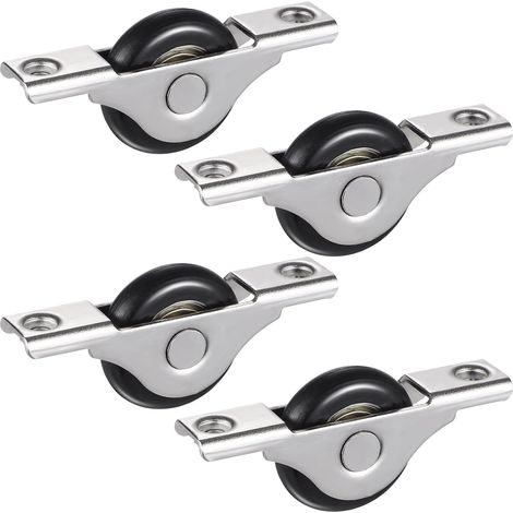 CCYKXA4 Roulettes pour Porte Coulissante en Nylon et Plastique Renforcé, Diamètre 30 Mm, Modèle Moyen, Roulements à Billes, Kit de Remplacement pour Portes (1/5)