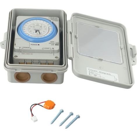 Minuterie mécanique 24 heures, interrupteur programmable 20 A (1/5)