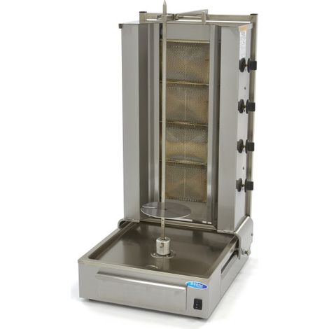 Broche à kebab - 4 brûleurs - 70kg de viande - Gaz - Maxima (1/5)