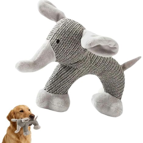 Strapazierfähiges Plüsch-Kauspielzeug für Hunde, quietschendes interaktives Stofftier für kleine bis mittelgroße Hunde, Zahnreinigung & Spiel