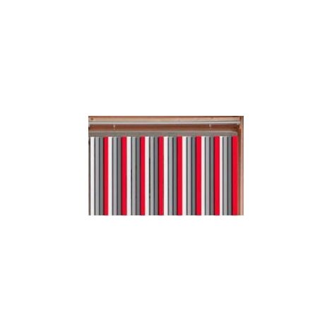 Essentiel Vorhang aus Porteblancgrau-Rot - Essentiel