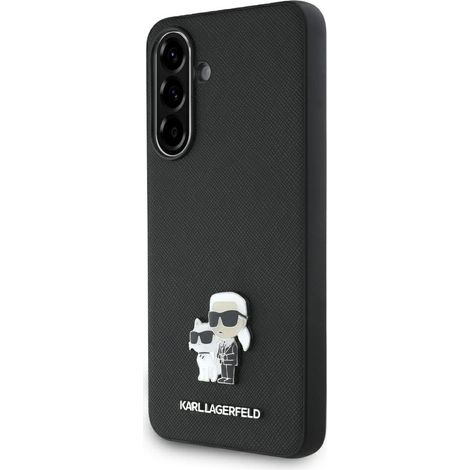 Funda Karl Lagerfeld Saffiano con logotipo metálico K&C para Samsung Galaxy A56 negra (1/5)
