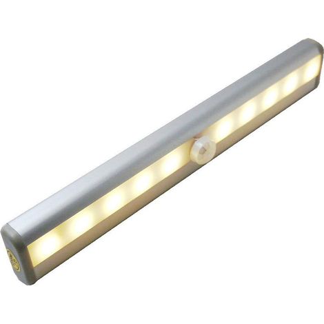 Ortviai Lampe LED avec capteur de mouvement pour placard et escalier – Barre lumineuse sans fil 10 LED, lumière chaude, fixation magnétique (1/5)