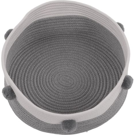Panier pour chat en corde de coton tissée, résistant aux griffures et aux morsures, utilisable en toutes saisons (1/5)
