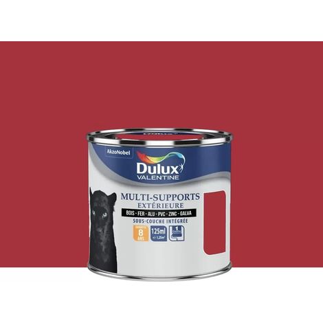 Peinture Dulux Valentine multi-supports extérieure Rouge coquelicot 0,125 L (1/3)