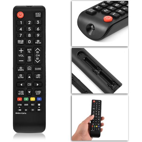 Télécommande de remplacement pour téléviseur Samsung UE65KU6070, UE65KU6079 et UE65KU6400 (1/5)