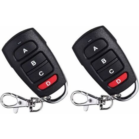 433 MHz Pack of 2 Universal Replacement Remote Controls for Electric Garage Doors (1/5)