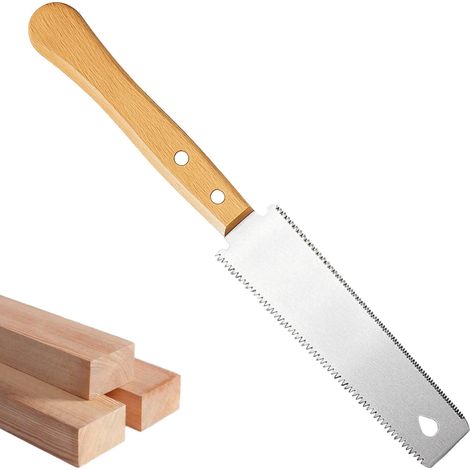 Scie Japonaise à Main 11/17 TPI, Scie à Tirer 150mm – Sécateur Manuelle à Double Tranchant pour Bois, DIY, Jardinage, Travaux Manuels (1/5)