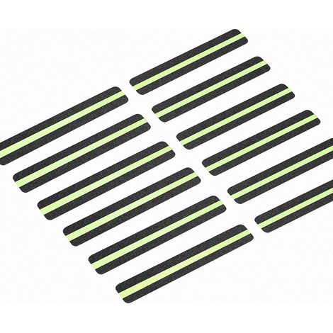 Bande antidérapante, 10 bandes antidérapantes prédécoupées pour une utilisation en extérieur, 8 bandes de sécurité antidérapantes, adaptées aux escaliers, échelles ou autres zones de sécurité. (1/5)