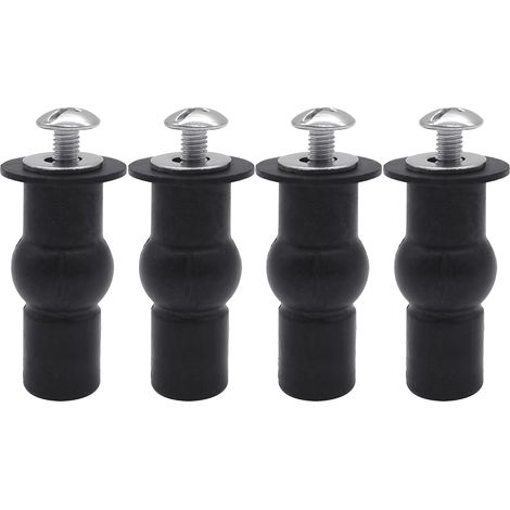 Quacc Lot de 4 charnières universelles pour siège de toilette - Vis et boulons en acier inoxydable pour montage sur le dessus (1/5)