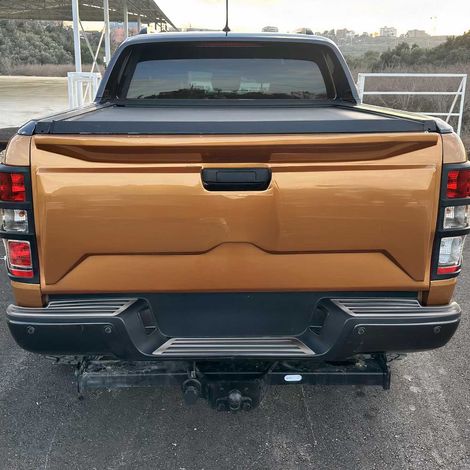 Protection Seuil de Pare-Chocs Arriére Compatible avec Ford Ranger 2019-2024 Acier 3Pcs