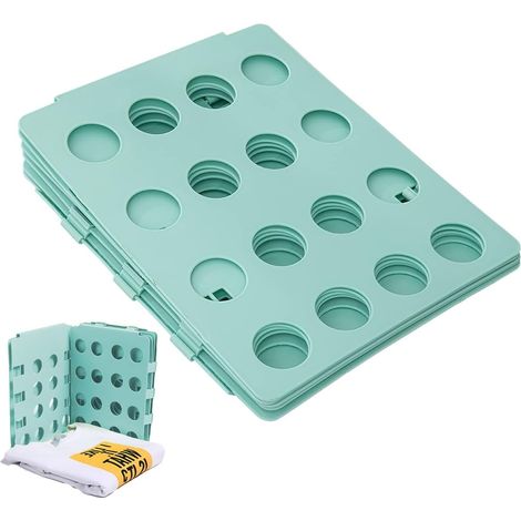 Plier le Linge,Plie Vetement, Plieuse a Linge, Planche de Pliage, Plieur de Linge, Pliage Chemise, Shirt Folder, Planche Pliante pour Vêtements, Plieur Linge Enfant Adulte, 68 X 56 cm Vert (1/2)