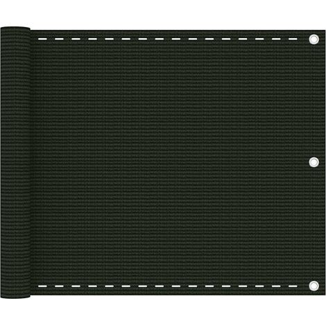 vidaXL Écran de balcon Vert foncé 75x300 cm PEHD