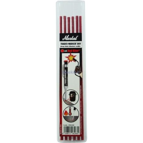 Coeur Markal TRADES-MARKER DRY 6 des unités rouge