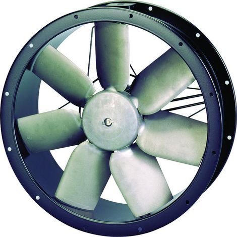 Ventilateur tubulaire alu ATEX, 6650 m3/h, 4 pôles, triphasé 230/400V, D 450 mm S&P (UNELVENT) 042946