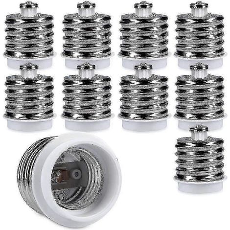 Lot de 10 adaptateurs de douille E40 vers E27 pour ampoules halogènes et LED (1/5)