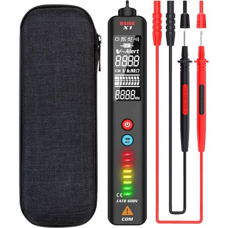 Testeur de tension EBTN LCD sans contact Détecteur de tension alternative avec sensibilité réglable, lampe de poche LED, double plage 6 V 1000 V/90 V 1000 V (1/5)