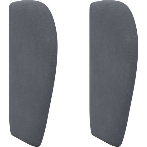 Maison Exclusive - Kopfteil Ohr Dunkelgrau 40 x 23 x 6 cm Samt