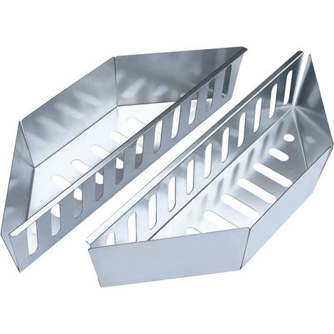 Lot de 2 paniers à charbon pour barbecue – Acier inoxydable – Compatibles avec grilles 22 pouces – Accessoire de cuisson au charbon (1/5)
