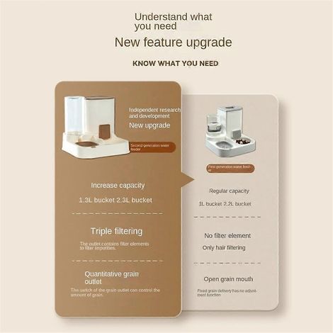 Séparation des aliments secs et humides pour distributeur automatique de croquettes --- (1/5)
