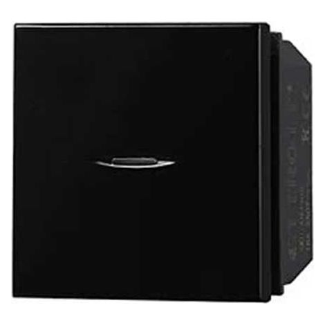 Bouton 2P 16A compatible Bticino Axolute couleur noir Ettroit AN3402