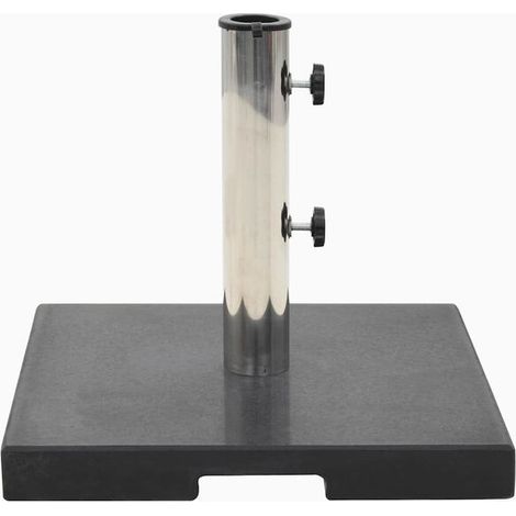 Pied de parasol en granit, 20 kg, carré, noir (1/5)