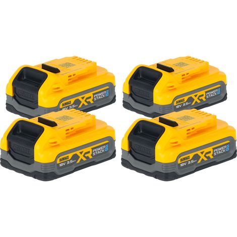 Set batteria DeWalt DCBP 318 S4 con 4 batterie Powerstack 18 V 3,5 Ah / 3500 mAh XR Li-Ion - con indicatore di carica (1/4)
