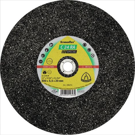 Disco de corte C 24 RA Special D350x4mm taladro recto 25,4mm KLINGSPOR (Por 10)