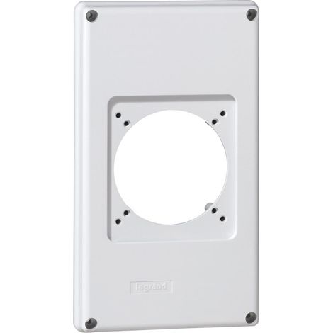 Plastron P17 220x125mm recevant 1 prise 16A/32A pour composer un coffret P17 LEGRAND 057712 (1/2)