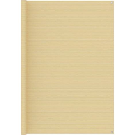 Tapis extérieur Tapis de tente Tapis de Camping 200x400 cm Beige 52706 (1/4)