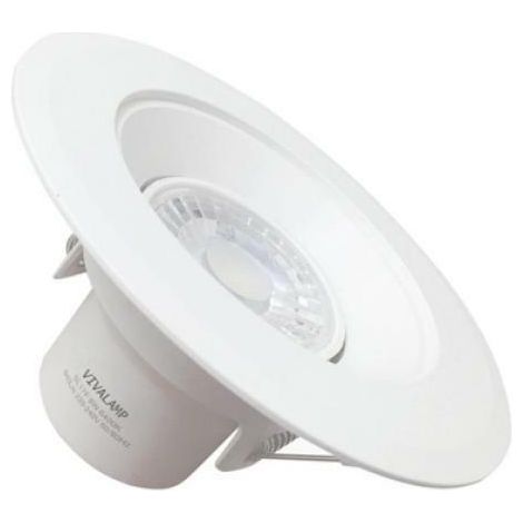 Faretto led cob 8w orientabile rotondo foro incasso 65-100mm kit 5 pezzi