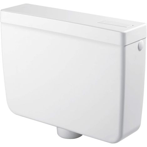 Cassetta WC a Zaino con 1 Pulsante 44,5x14x36 cm Forlani Pratika Bianca (1/2)