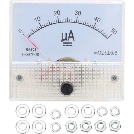 Ampèremètre analogique 0-50 µA, panneau de courant 85C1, précision 2,5, pour testeur de mesure de circuit automatique