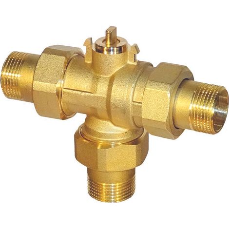 3-Wege-3-Loch-Kugelhahn 1/2"-Bochettenanschluss