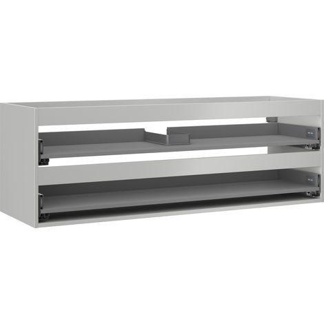 Mexen Box-A estructura de gabinete bajo lavabo de 140 cm, 2 cajones, gris mate - 91AX0-1400-470-2-62 (1/5)