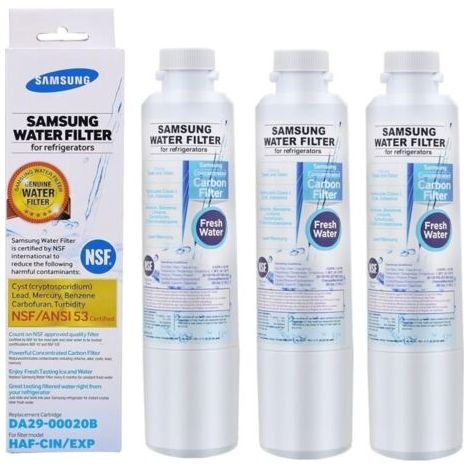 3pcs filtre à eau pour réfrigérateur Filtre à eau DA29-00020B pour réfrigérateur - Compatible avec Samsung DA29-00020B, DA29-00020A, HAF-CIN/EXP, NSF 42&53&401 (1/5)