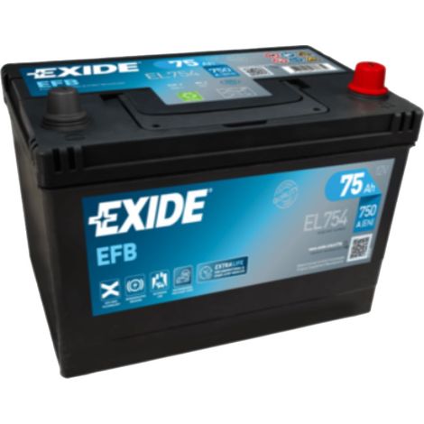 Batería de Coche Tudor 75Ah EFB EL754 START/STOP