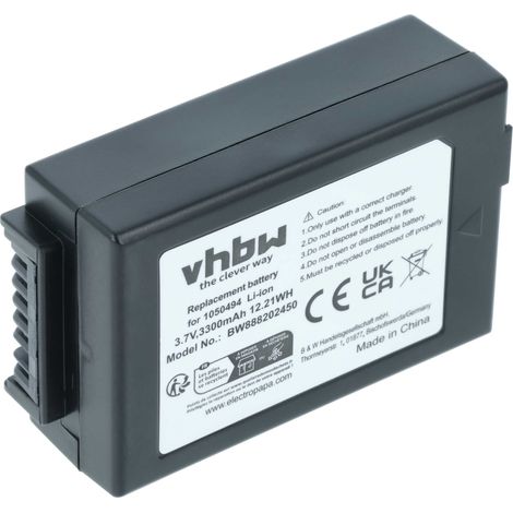 vhbw Akku kompatibel mit TEKLOGIX G2 G1, 7525, 7525C, 7527 Handheld Computer Scanner (3300 mAh, 3,7 V, Li-Ion)